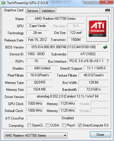Amd Radeon Hd 7770 Im Test Radeon Hd 7770 Technische Daten 2 15